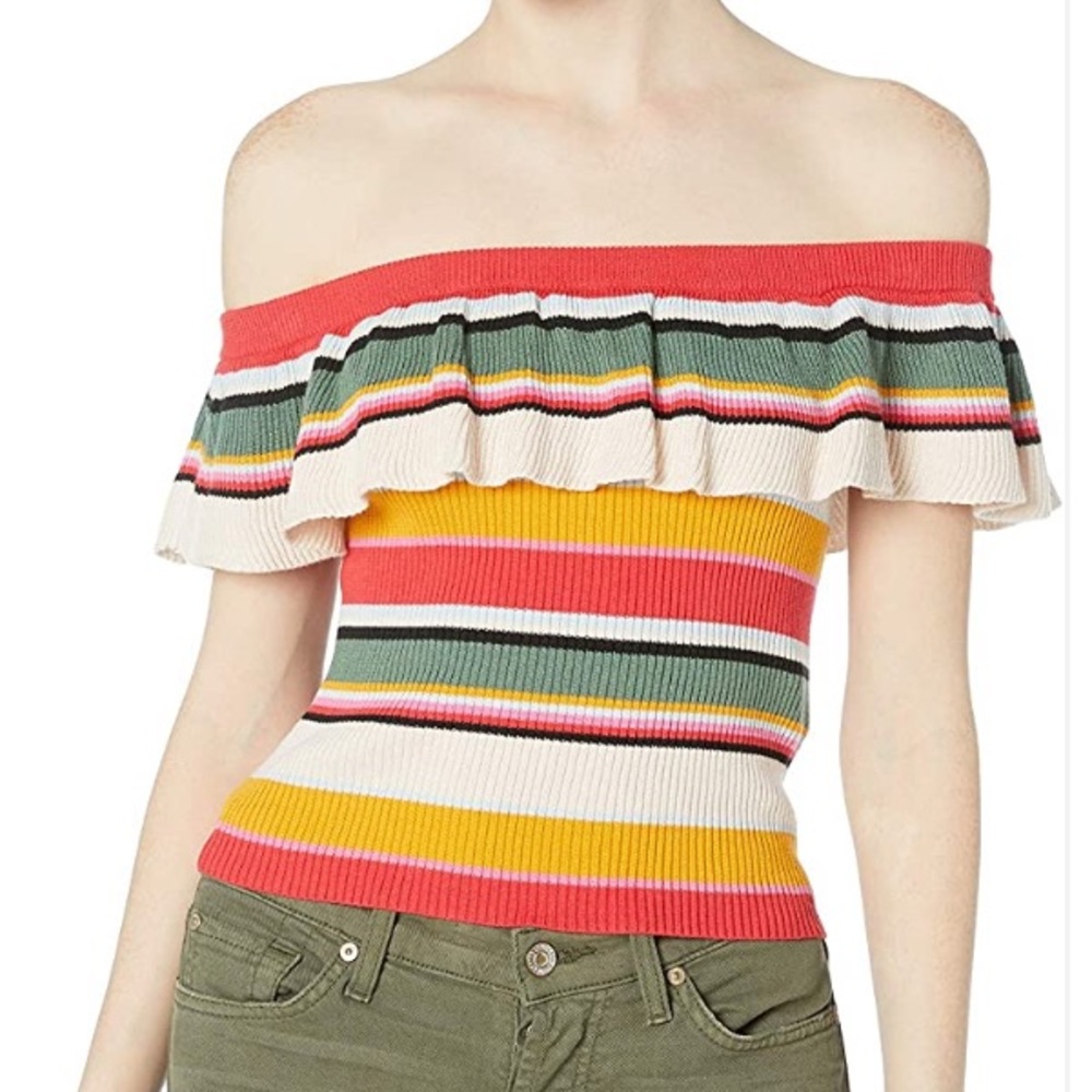 Billabong Take A Trip Off-Shoulder Knit Top Great Condition Fast Shipping